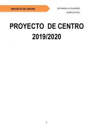 PROYECTO DE CENTRO  CEIP MANUEL ALTOLAGUIRRE (MÁLAGA)