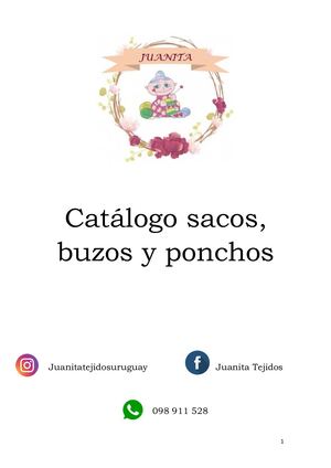 Juanita Tejidos-Catálogo Buzos, Sacos Y Ponchos
