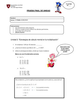 Prueba Final De Unidad