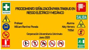 Procedimiento Señalización Para Trabajo En Riesgo Eléctrico Y