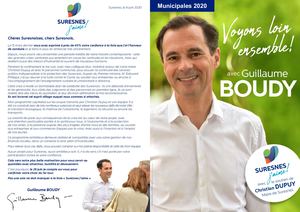 Profession de foi Guillaume Boudy Municipales 2020 Suresnes