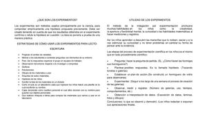 Que Son Los Experimentos