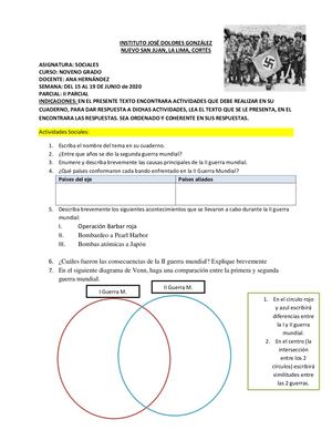 Noveno, Semana 10, II parcial