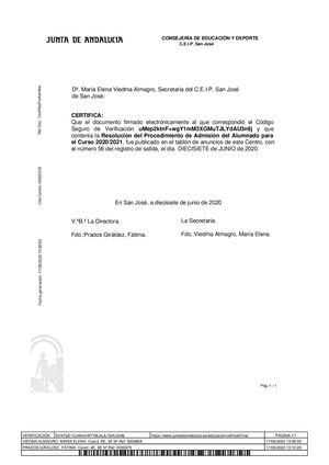 CERTIF. RESOL PROC ADM