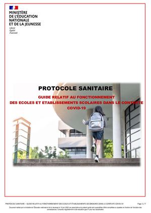 Protocole Sanitaire 22juin