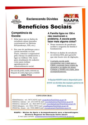 Panfleto Benefícios