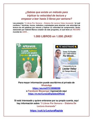 3 Libros Por Semana Sistema De Lectura Veloz Avanzada