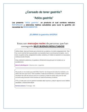 Adios Gastritis