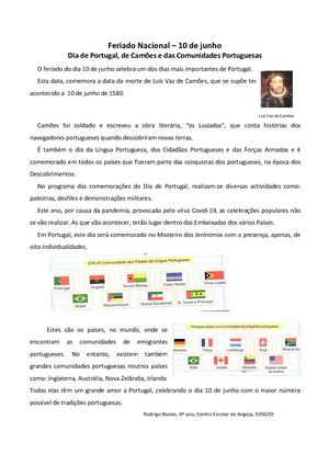 Feriado 10 De Junho Rodrigo Nunes