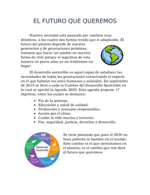 El Futuro Que Queremos