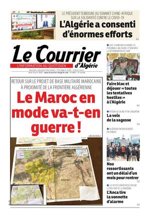 Le Courrier d'Algérie du jeudi 18 juin 2020