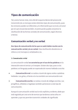 Tipos De Comunicación