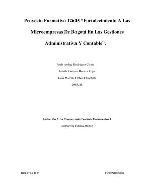 Proyecto Formativo Cartilla Didáctica