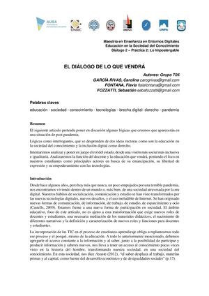 Grupo 05 Diálogo 2–práctica 2 Lo Impostergable