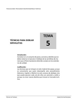 Md 5 Técnicas Doblaje Servilletas