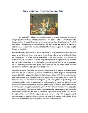 ÉTica Socrática Y Platónica