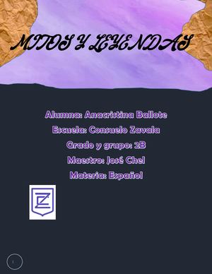 Antología mitos y leyendas