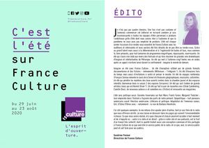 France Culture, programmation été 2020