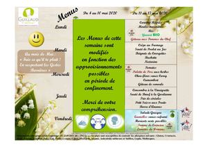 menus cantine