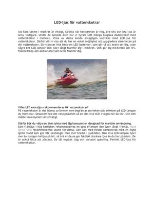 Led Ljus For Vattenskotrar