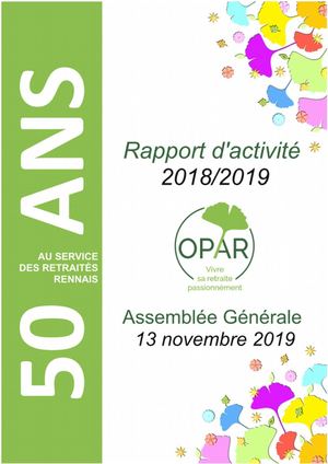 Rapport D'activité 2018 2019