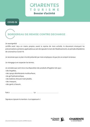 Bordereau Remise Contre Décharge Par Kpmg (Ch Et Meublés)