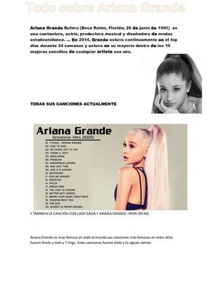 Todo Sobre Ariana Grande
