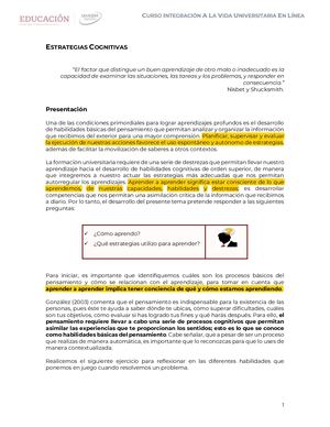 Estrategias Cognitivas