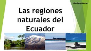 Las Regiones Naturales Del Ecuador