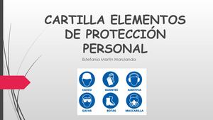 Cartilla Elementos De Protección Personal