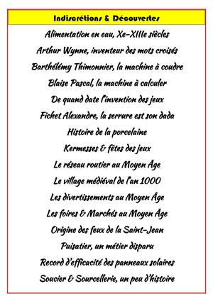 4-Indiscrétions & Découvertes