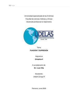 Fijaciony Supresión (Ortóptica Ii)