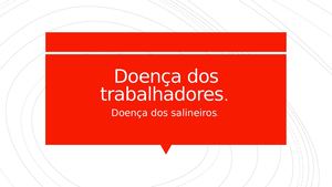 Doença Dos Trab Salineiros