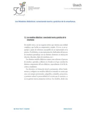 3 Los Modelos Didácticos Conectado La Teoria Y Practica De La Enseñaza
