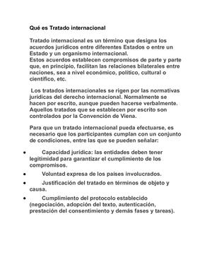 Qué Es Tratado Internacional
