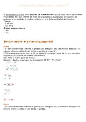 Sistema Sexagesimal