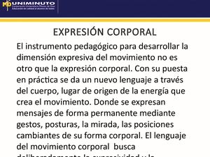 Diapositivas Expresión Corporal Final
