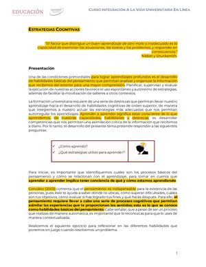 Estrategias Cognitivas Resumen