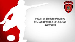 Projet De Structuration Secteur Sportif Usma Anthar Yahia