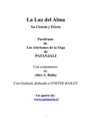 Patanjali La Luz Del Alma