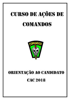 Orientação aos Candidatos do CAC-2018