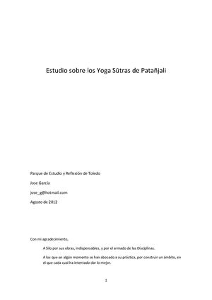 Estudio Yoga Sutras Patanjali