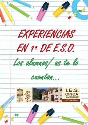 Experiencias 1º Eso Ies Cinca Alcanadre 2019 20