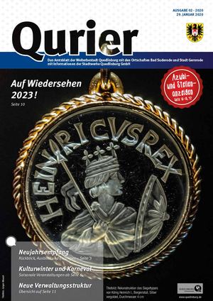 Qurier 02/2020 vom 29.01.2020 - Das Amtsblatt der Welterbestadt Quedlinburg mit den Ortschaften Bad Suderode und Stadt Gernrode mit Informationen der Stadtwerke Quedlinburg GmbH
