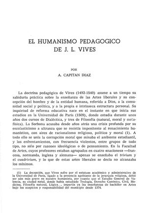 El Humanismo Pedagógico