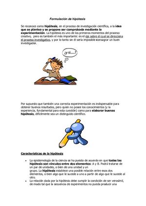 Formulación De Hipótesis