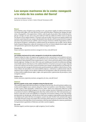 Les senyes marineres de la costa: navegació a la vista de les costes del Garraf