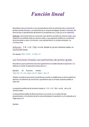 Función Lineal