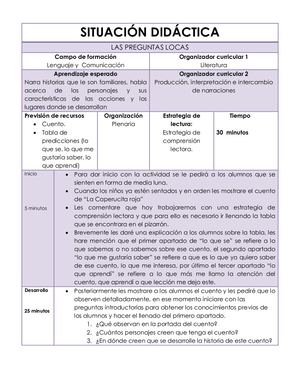 Situación Didáctica Cuentooo