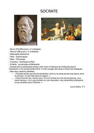 Fiche De Socrate, Laura Balty
